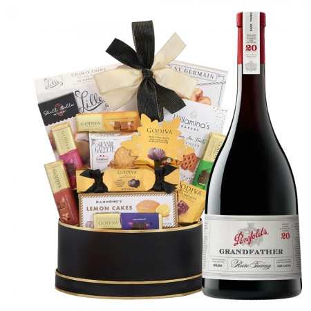 Penfolds Grandfather Rare Tawny Wine And Godiva Gold Celebration Gift Basket Penfolds Grandfather Rare Tawny Wine And Godiva Gold Celebration Gift Basket