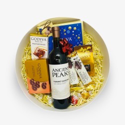 Godiva Chocolates And Ancient Peaks Cabernet Wine Gift Box